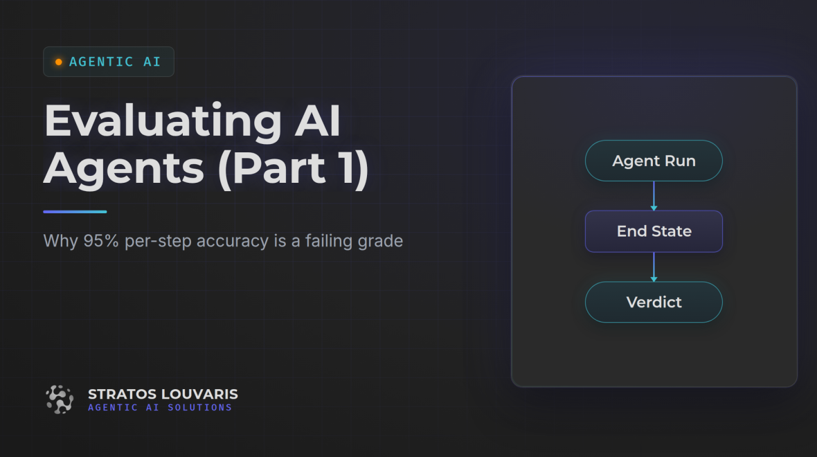 Evaluating AI Agents: Why 95% Per-Step Accuracy Is a Failing Grade (Part 1 of 2)