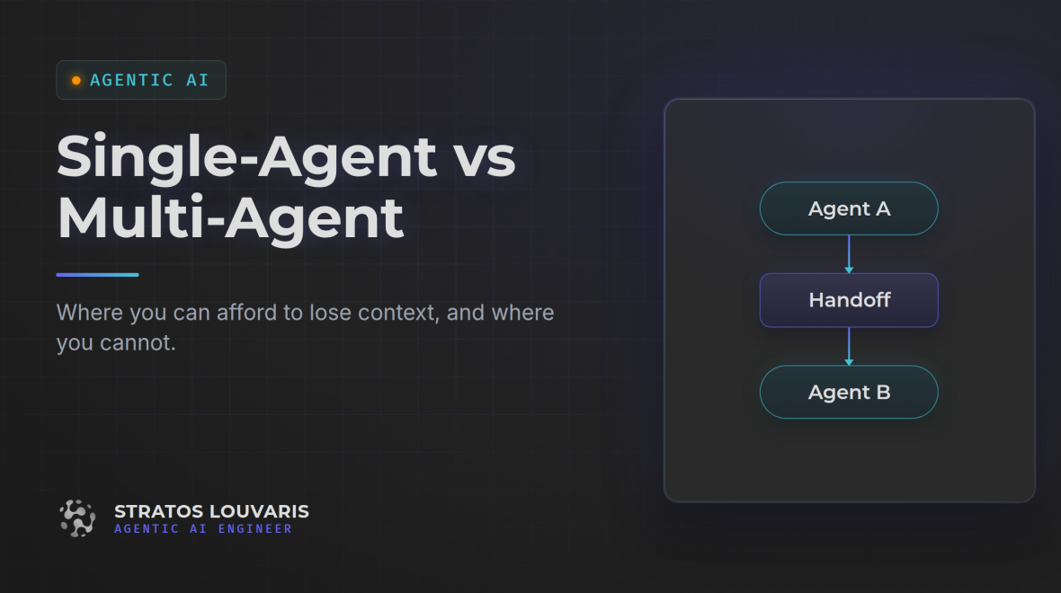 Single-Agent vs Multi-Agent Architecture: Where You Can Afford to Lose Context